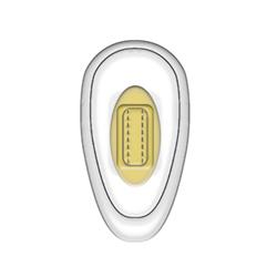 Gold Snap/Tear Drop - Plastic with Metal Insert (25 pair per vial)