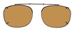 Solar 54mm Rectangle Brown Polarized with Bronze Frame