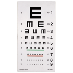 Tumbling "E" Eye Chart