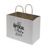IMPRINTED WHITE Kraft Bags - Large 10 W x 6 D x 8" H (100/box | Minimum order - 5 boxes)