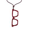 Necklace - Brown/Red Multi - Square. List Price: $18.99 | Sale Price: $17.09