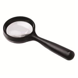Classic Black Hand Held Magnifier - Round
