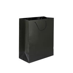 NON-IMPRINTED BLACK Small Paper Bag 6.5 W x 3.25 D x 8" H (100/box)