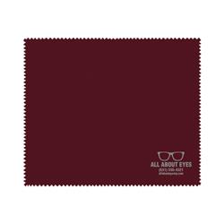 IMPRINTED Burgundy Basic Microfiber Cloths - Loose (100 per box / Minimum order - 5 boxes) 