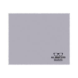 IMPRINTED Gray Basic Microfiber Cloths - Loose (100 per box / Minimum order - 5 boxes) 