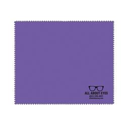 IMPRINTED Purple Basic Microfiber Cloths - Loose (100 per box / Minimum order - 5 boxes) 
