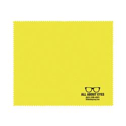 IMPRINTED Yellow Basic Microfiber Cloths - Loose (100 per box / Minimum order - 5 boxes) 
