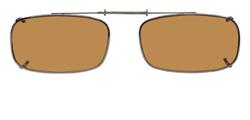 Solar 48mm True Rectangle Brown Polarized with Bronze Frame