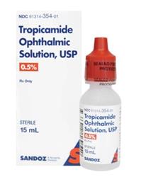 Tropicamide, 0.5% 15 mL - Sandoz (Maximum Order Qty: 2 boxes)