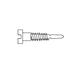 1.4 x 4.8 x 2.0 Stay-Tight Self-Aligning Silver Spring Hinge Screw (pack of 100)