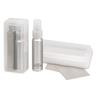 NON-IMPRINTED "The Box" Lens Cleaner Kit - 1 oz. - Clear Sprayer & Gray Cloth (100/box)